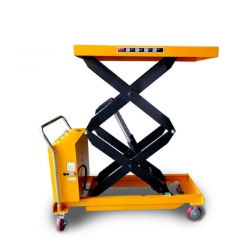 Mobile double electric scissor lift table