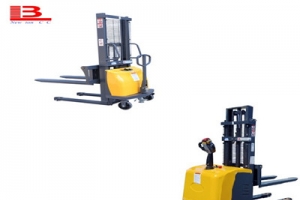 Difference between an fully electric stacker and a semi electric pallet stacker