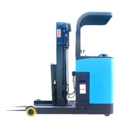 The fork can be tilted forward and the large forward electric stacker