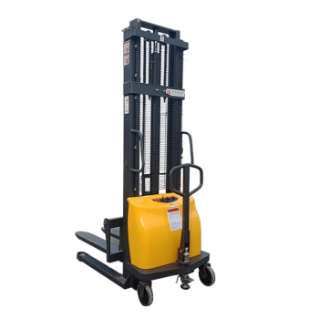 2 tons of 1.6M semi-electric walkie stacker forklift lifting