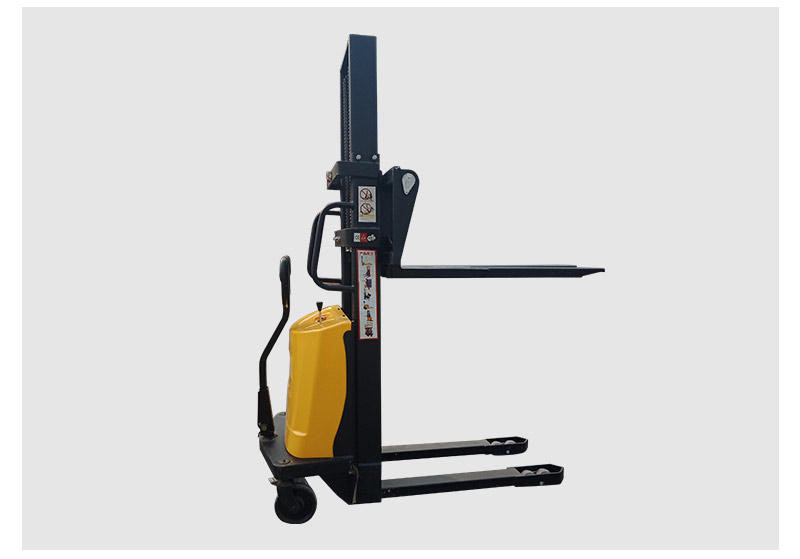 semi electric stacker, hydraulic stacker, pallet stacker truck