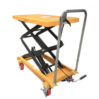 300kg Small manual hydraulic lifting platform car mobile work platform