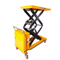 1 ton Mobile Hydraulic Scissor Lifts battery powered lift table