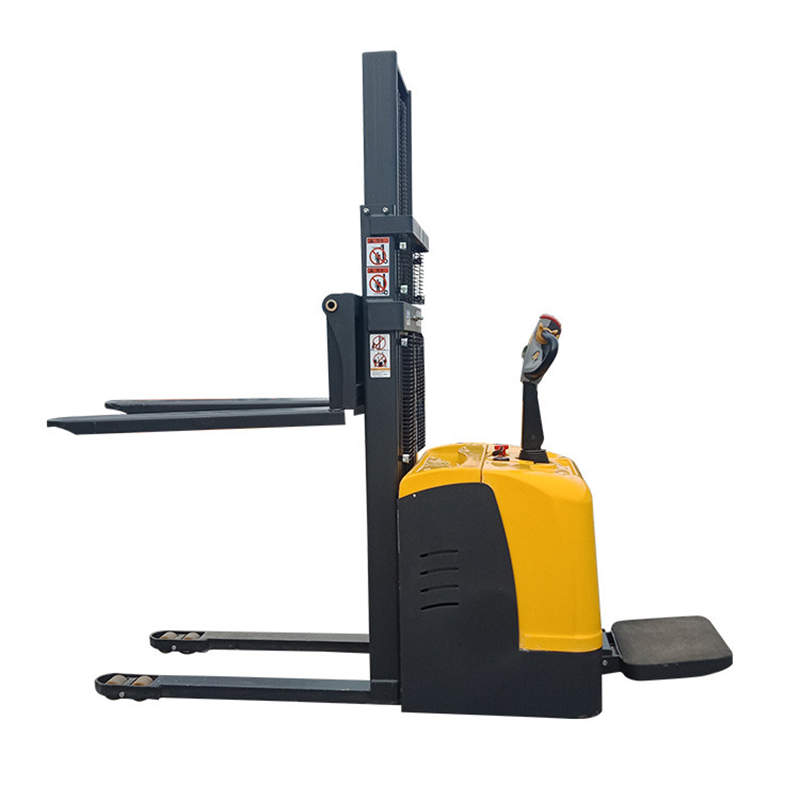 ride on pallet stacker, stand up electric forklift, electric stacker