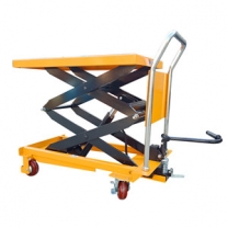 Spot new manual hydraulic mobile scissor lift with baffle manual lift table