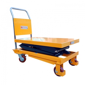 Spot new manual hydraulic mobile scissor lift with baffle manual lift table