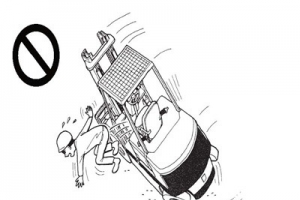 When an battery operated forklift is sold, will it turn and will it jump?