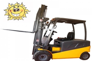 How to use electric powered forklift correctly in summer?