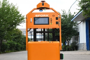 What kind of storage shelves are small electric forklifts suitable for?