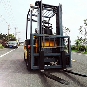 What should you pay attention to when operating a forklift?