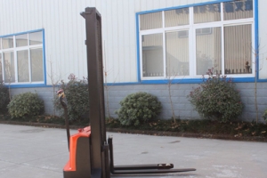 What stacker works best in narrow aisles? A walkie straddle stacker is perfect.