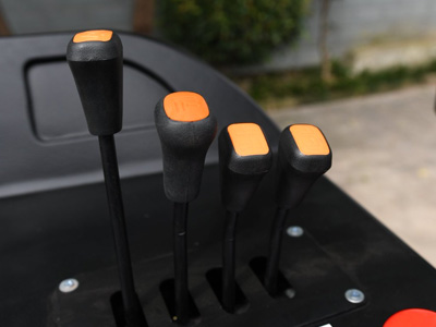 small-brand stand-on reach stacker