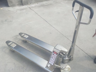 304 Stainless Steel Manual Pallet Jack: Ideal for Food & Pharma Clean Rooms