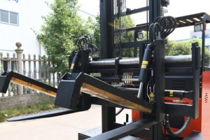 3-Ton Fully Electric 4-Way Forklift Ideal for Long Material Handling