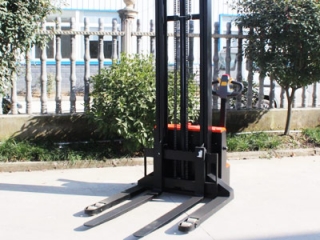 Walk-Behind Straddle Stacker | Electric Model Replaces Manual Stacker