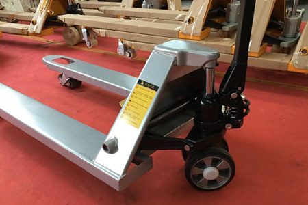 Manual pallet jack electric conversion