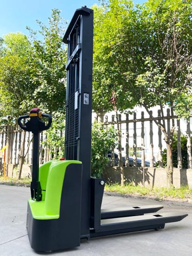 Lithium walk-behind stacker
