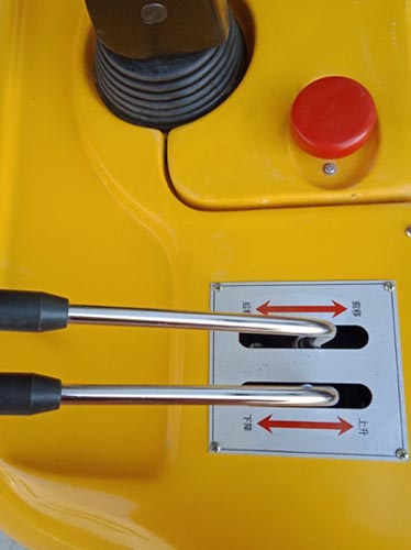 Electric reach stacker control handle
