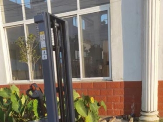 Wide Leg Rough Terrain Stacker for Uneven Outdoor Ground