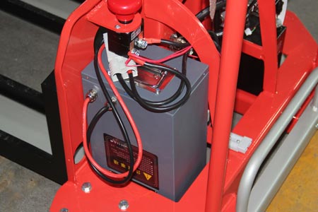 Battery for self-loading stacker