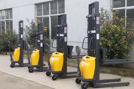 Semi-electric stacker