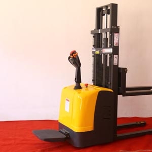 Narrow Aisle Stand-on Double Pallet Stacker For High-volume Warehouse