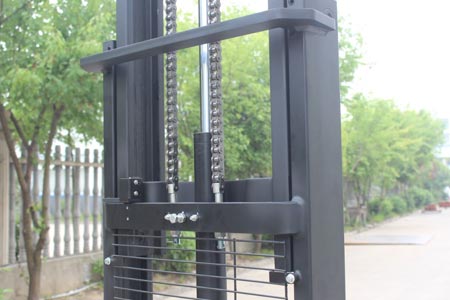 Stacker lifting mast