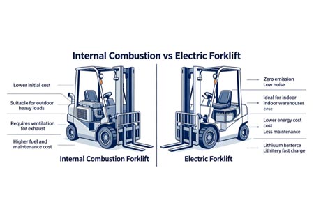 Internal Combustion Forklift VS Electric Forklift