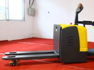 Factory Direct Stand-on Electric Pallet Truck Narrow Aisle Warehouse Handling