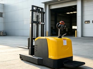 Stand-on Reach Full Electric Stacker Ideal For Narrow Aisle High Rack Warehouse