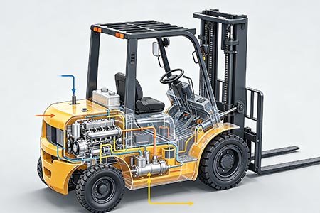 Working Principle of Internal Combustion Forklift