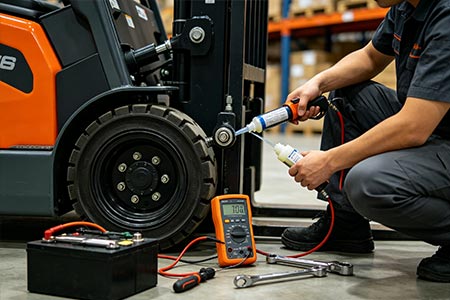 Rider Counterbalance Electric Stacker