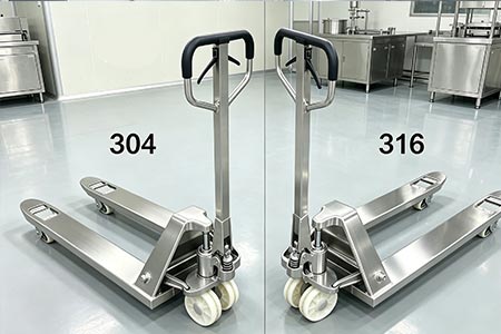 304 vs 316 stainless steel pallet jack