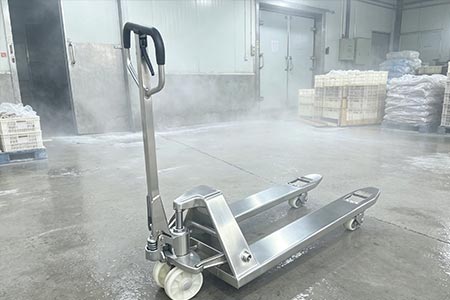 Food‑grade stainless steel pallet truck