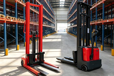 Full‑electric vs manual stacker