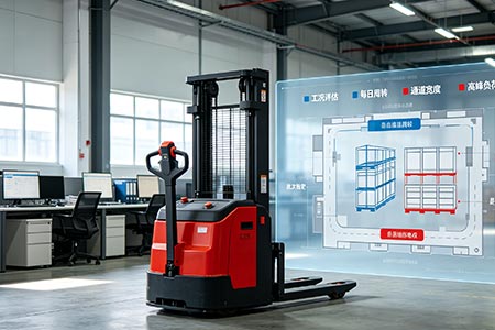 Electric stacker operation