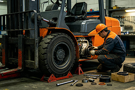 Diesel forklift service