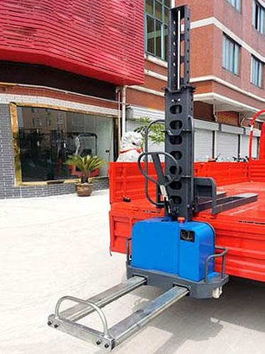 Portable truck-mounted forklift
