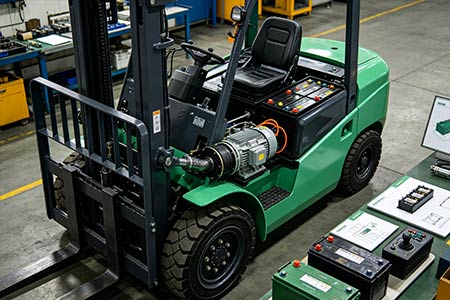Overseas buying full electric four‑wheel forklift