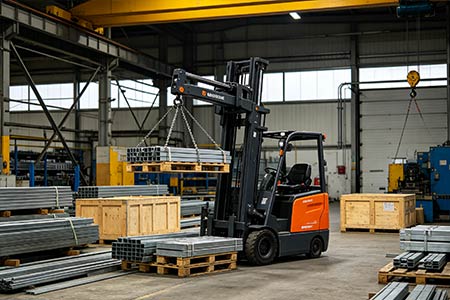 Integrated forklift‑crane