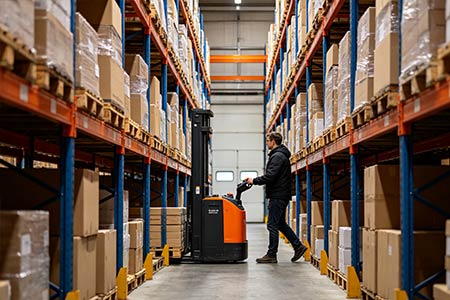 Pedestrian electric stacker