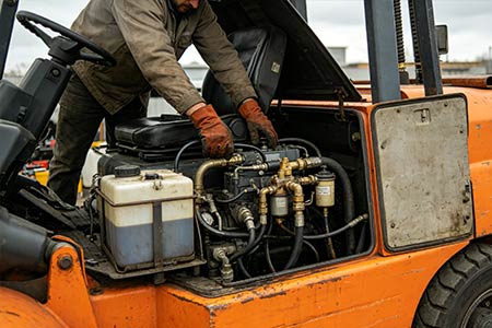 Diesel forklift repair