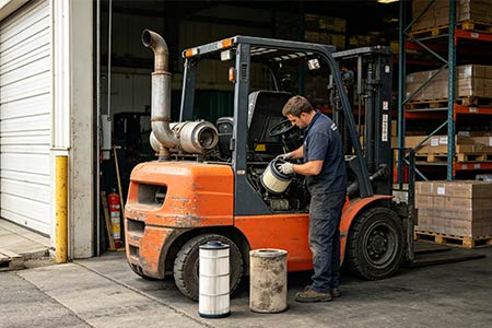 Forklift regular fault diagnosis