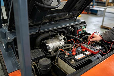 Fuel forklift troubleshooting