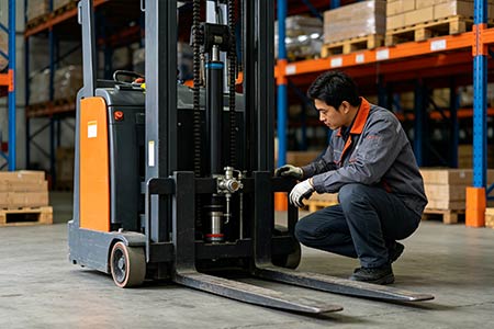 Storage semi‑electric forklift