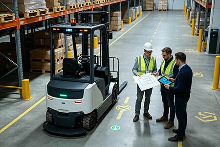 Automated guided forklift