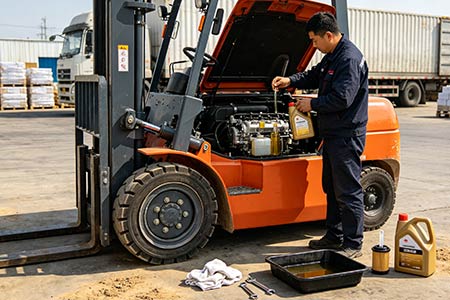 Outdoor IC Forklift Maintenance