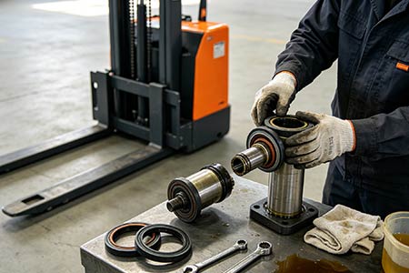 Manual hydraulic stacker