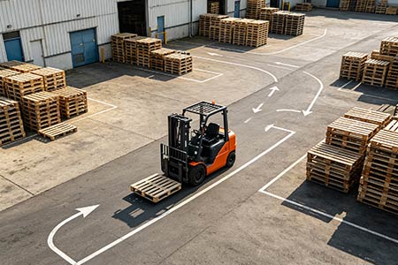 Save fuel for fuel forklift