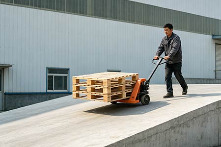 Pallet jack climbing